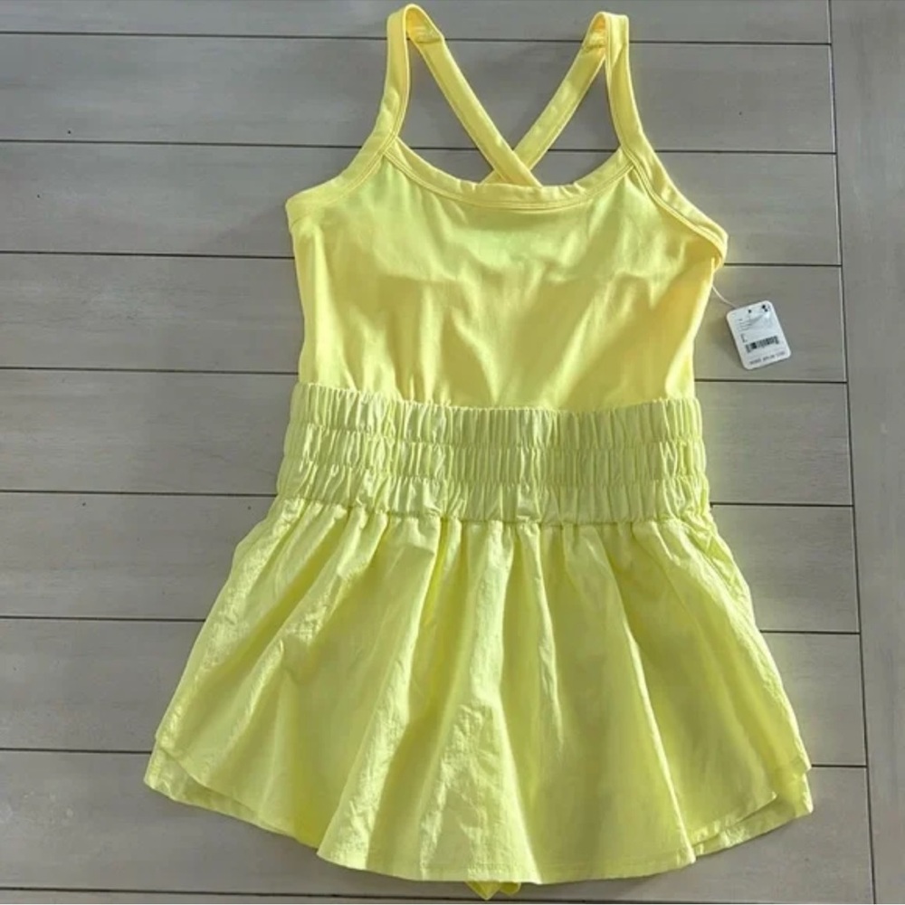 NWT Free People FP Movement The Way Home Skortsie in Yellow - Picture 6 of 10